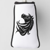 Magnificent Black Horse Head ゴルフヘッドカバー (回転90)