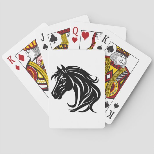 Magnificent Black Horse Head トランプ (裏面)