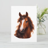 Magnificent, Brown horse with white blaze サンキューカード (スタンド正面)