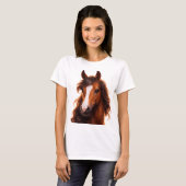 Magnificent, Brown horse with white blaze Tシャツ (正面フル)