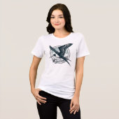 Magnificent Frigatebird 3ステッカー トライブレンドTシャツ (正面全面)