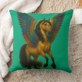 Magnificent Horse With Spectacular Wings クッション (ブランケット)