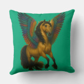 Magnificent Horse With Spectacular Wings クッション (裏面)