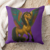 Magnificent Horse With Spectacular Wings クッション (ブランケット)