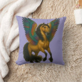 Magnificent Horse With Spectacular Wings クッション (ブランケット)