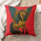 Magnificent Horse With Spectacular Wings クッション (ブランケット)