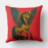Magnificent Horse With Spectacular Wings クッション (裏面)