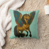 Magnificent Horse With Spectacular Wings クッション (ブランケット)