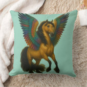 Magnificent Horse With Spectacular Wings クッション (ブランケット)