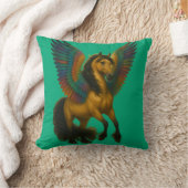 Magnificent Horse With Spectacular Wings クッション (ブランケット)
