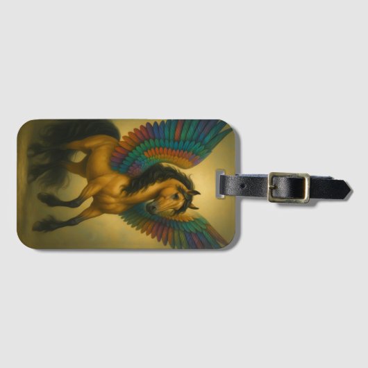 Magnificent Horse With Spectacular Wings ラゲッジタグ (正面横)