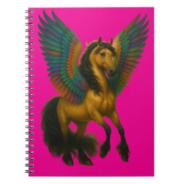 Magnificent Horse With Wings Spiral Photo Notebook ノートブック