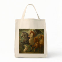 Magnificent Horses and Angel Tote Bag