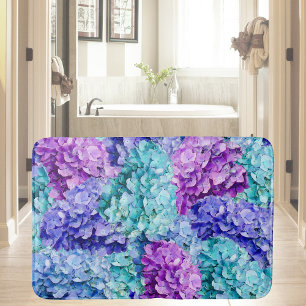 Magnificent hydrangea blossoms バスマット
