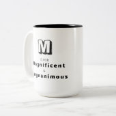 Magnificent M - Personalized Luxury Praise ツートーンマグカップ (正面左)
