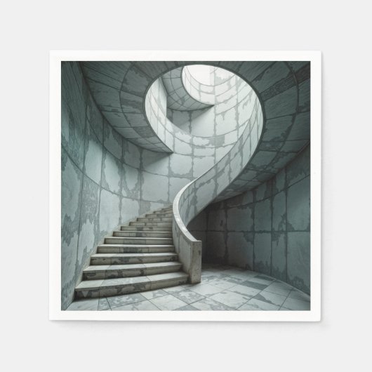 Magnificent Marble Spiral Staircase スタンダードカクテルナプキン (正面)