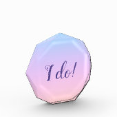 Magnificent Pastel Rainbow 結婚's "I Do"アクリル フォトブロック (左)