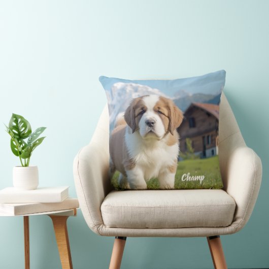 Magnificent St. Bernard Personalized クッション (椅子)
