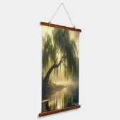 Magnificent weeping willow by a pond 吊り下げ型タペストリー (傾斜あり)