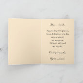 Magnificent weeping willow by a pond, sympathy カード (内部)