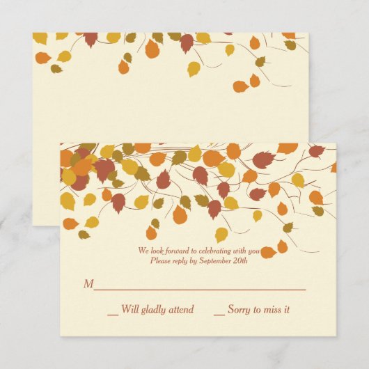 Magnifient秋対応カード 招待状 (正面/裏面)