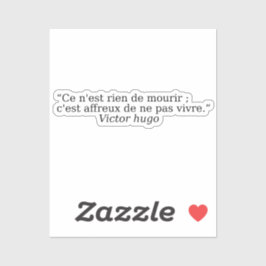 Magnifique citations de Victor Hugo シール