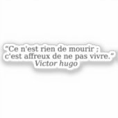 Magnifique citations de Victor Hugo シール (正面)