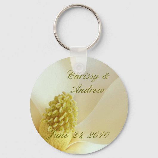 MAGNOLIAの結婚座標結婚式の引き出物KeyChain キーホルダー (正面)