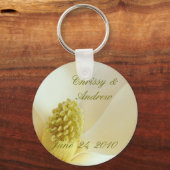 MAGNOLIAの結婚座標結婚式の引き出物KeyChain キーホルダー (正面)