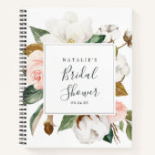 Magnoliaエレガントブライダルシャワーギフトリスト ノートブック (正面)