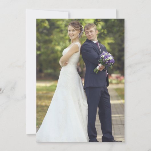 Magnoliaエレガント Photoモダンの結婚例 招待状 (裏面)