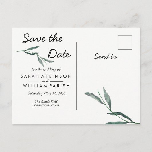 Magnoliaフローラ水の色日付はがきを保存 案内ポストカード (裏面)