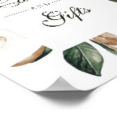 Magnoliaフローラ結婚のカードとギフトサイン ポスター (角)