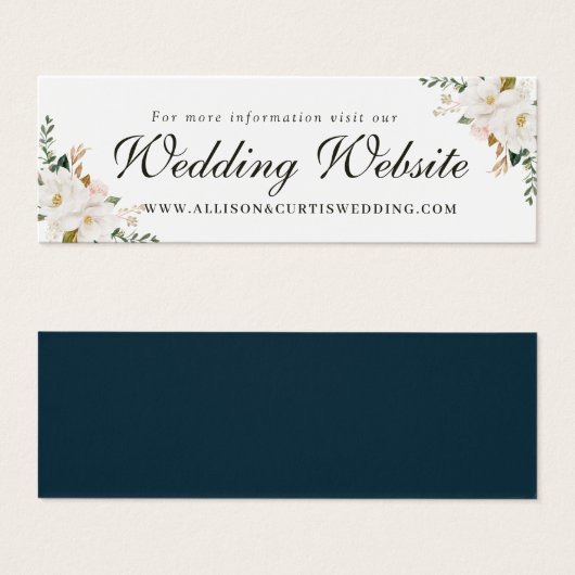 Magnoliaフローラ結婚のWebサイトカード (正面&裏面)