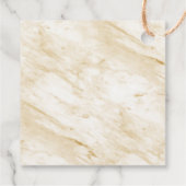 Magnoliaフローラ金ゴールドサークル写真Save the Date フェイバータグ (裏面)