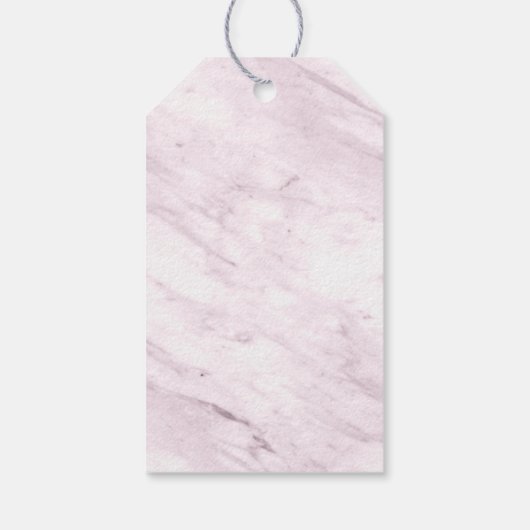 Magnoliaフローラ&マウヴサークル写真Save The Date ギフトタグ (裏面)