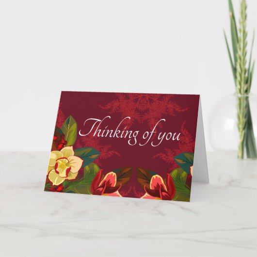 Magnoliaプリント考えズ・オブ・ユー – カスタマイズ可能 シーズンカード (正面)