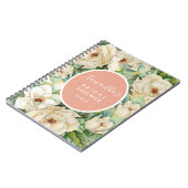 Magnoliaモダンブライダルシャワーギフトリスト名 ノートブック (左側)