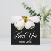 Magnolia花びら印刷悔やみや弔慰ありがとうご注意 サンキューカード (スタンド正面)