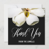 Magnolia花びら印刷悔やみや弔慰ありがとうご注意 サンキューカード (正面)