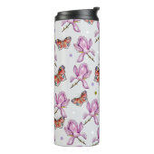 Magnolia and butterflies, watercolor pattern タンブラー (回転左)