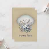 Magnolia apaisant, carte de voeux simple カード (正面/裏面インサイチュ)