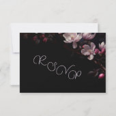 Magnolia Black Floral 出欠カード (裏面)