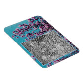 Magnolia Blooms Blue Sky絵画's Add Your Photo マグネット (右側)