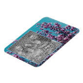 Magnolia Blooms Blue Sky絵画's Add Your Photo マグネット (左側)