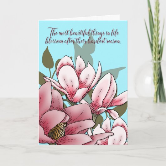 Magnolia Blossom Encouragement Card カード (正面)