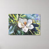 Magnolia Blossom Oil Painting of Nature’s Harmony キャンバスプリント (正面)