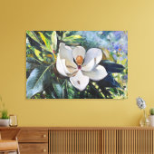 Magnolia Blossom Oil Painting of Nature’s Harmony キャンバスプリント (インサイチュ (リビング))
