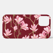 Magnolia Branches：咲くヴィンテージイラストレーション。 Case-Mate iPhoneケース (裏面 (横))