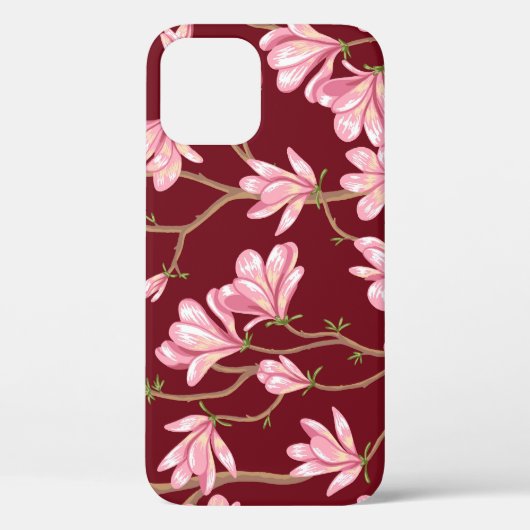 Magnolia Branches：咲くヴィンテージイラストレーション。 Case-Mate iPhoneケース (裏面)